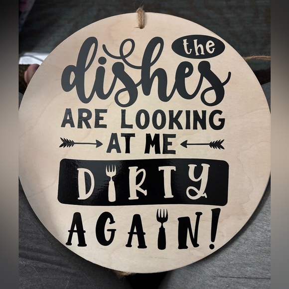 Handmade Other - Wooden Kitchen Sign with Humorous Quote